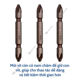 Mũi bắn vít (đầu bake) nâu S2 LS+ (65mm, 110mm) [Hàng chất lượng]