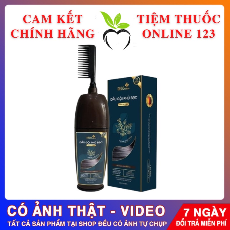 [ CHỤP THẬT CHÍNH HÃNG ] Dầu Gội Phủ Bạc DEGO PHARMA 200ml Nhuộm Đen Tóc Tự Nhiên Tại Nhà