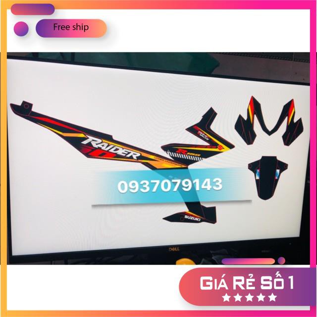 DECAL PVC 5 LỚP CHẤT LƯỢNG CAO Tem rời Raider Fi 150