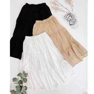 Chân váy lolita công sở dáng dài, chân váy 3 tầng siêu xinh