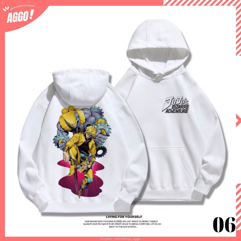 Áo Hoodie Nỉ Anime Jojo Bizarre Adventure, Áo Nỉ Dày Dặn Phong Cách Trẻ Trung Năng Động Form Rộng Nam Nữ Đủ Size