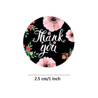 30 tem dán nhãn chữ in lụa thank you