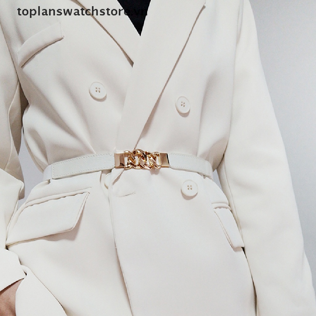 Thắt Lưng Dây Xích Co Giãn 3 Màu Tùy Chọn Cho Nữ