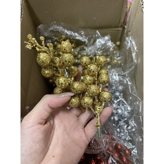 Cành sung nhũ trang trí noel - oản lễ - giỏ quà têt