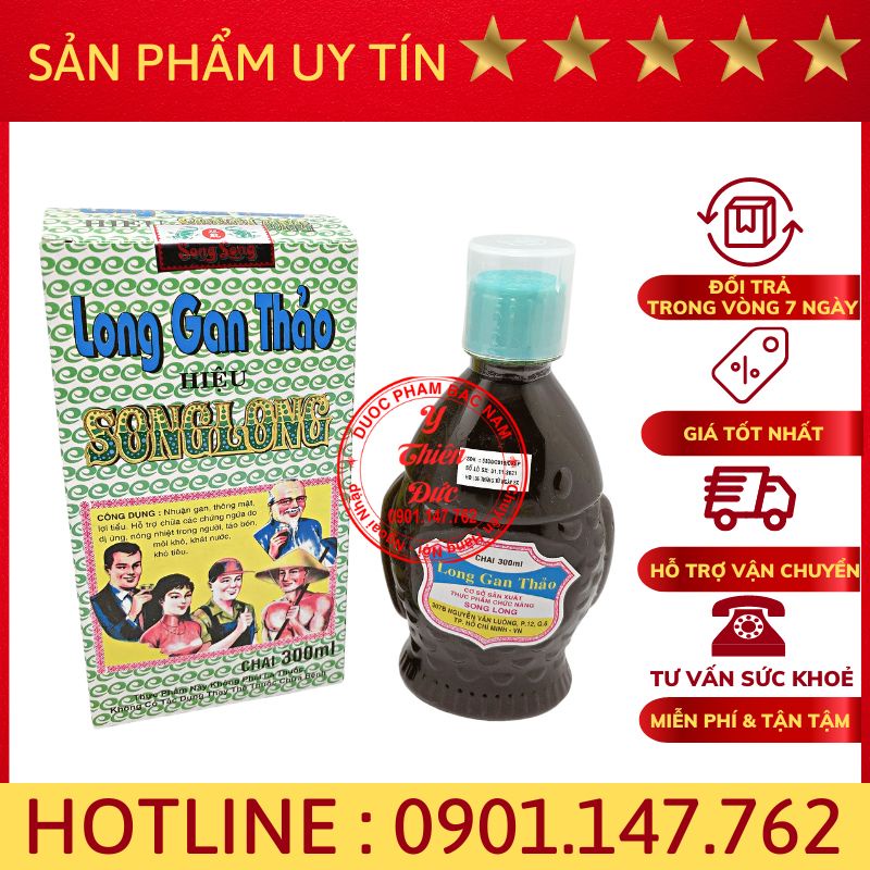 Long gan thảo hiệu Song Long 300ml-Hỗ trợ tăng cường chức năng gan