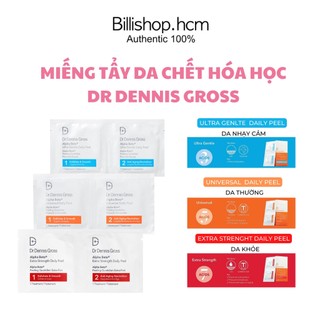 Tẩy da chết Dr Dennis Gross Alpha Daily Peel (2 gói - 2 bước)