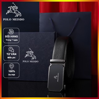 Dây nịt da nam hàng hiệu cao cấp hiệu Polo Meisdo TL09, kèm hộp giấy và túi xách sang trọng