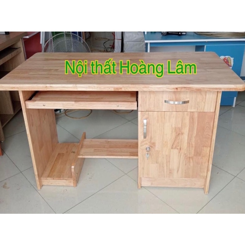 Bàn làm việc gỗ cao su cao cấp
