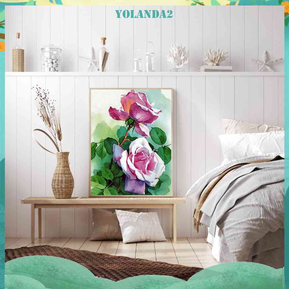 Tranh Đính Đá Kim Cương Toàn Bộ 5D DIY Hình Vẽ Hoa Hồng