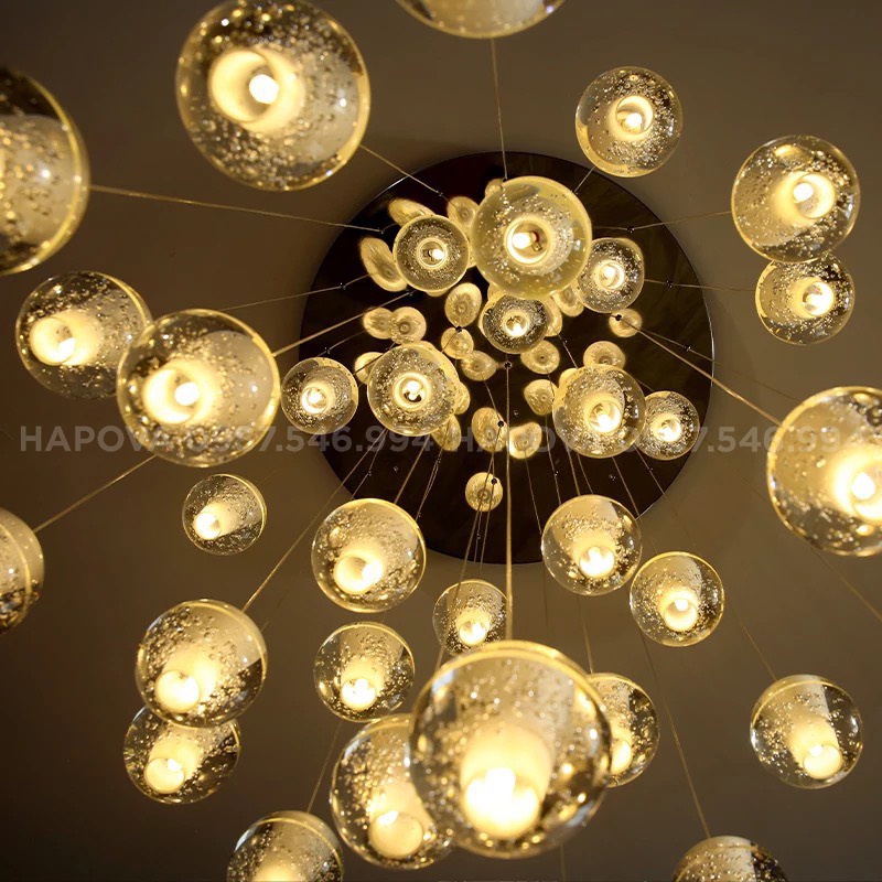 Đèn thả thông tầng pha lê giọt nước thủy tinh HAPOVA ROLLY 1059 - Tặng kèm bóng LED