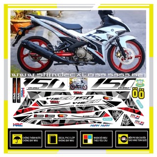 TEM RỜI EXCITER 150 TRẮNG ĐỎ ĐEN