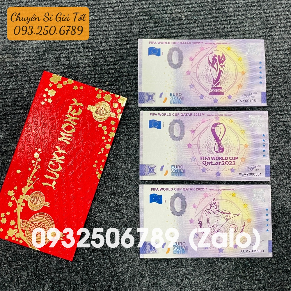 Tiền kỷ niệm Worlld Cup 2022 mệnh giá 0 Euro cực độc làm quà tặng chất VIP
