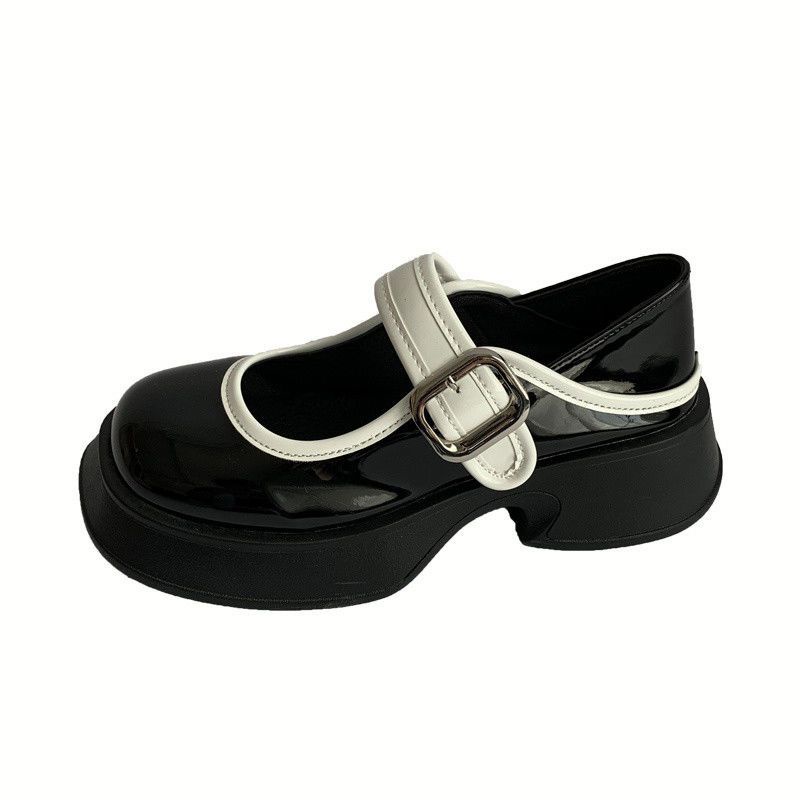 Giày Mary Jane Bằng Da Đế Dày Tăng Chiều Cao Phong Cách Retro Nhật Bản Thời Trang Mùa Hè Dành Cho Nữ