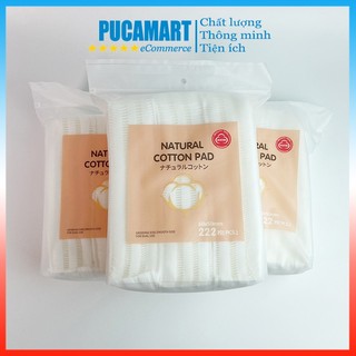  Bông Tẩy Trang 3 Lớp Natural Cotton Pad 222 Miếng Loại Mới Siêu Dày Mềm Mịn 