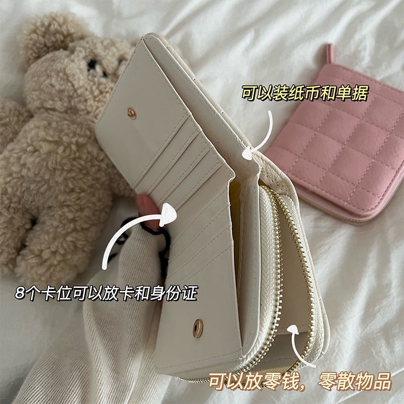 Ví Ngắn Mini Có Khóa Kéo Dễ Thương Cho Nữ