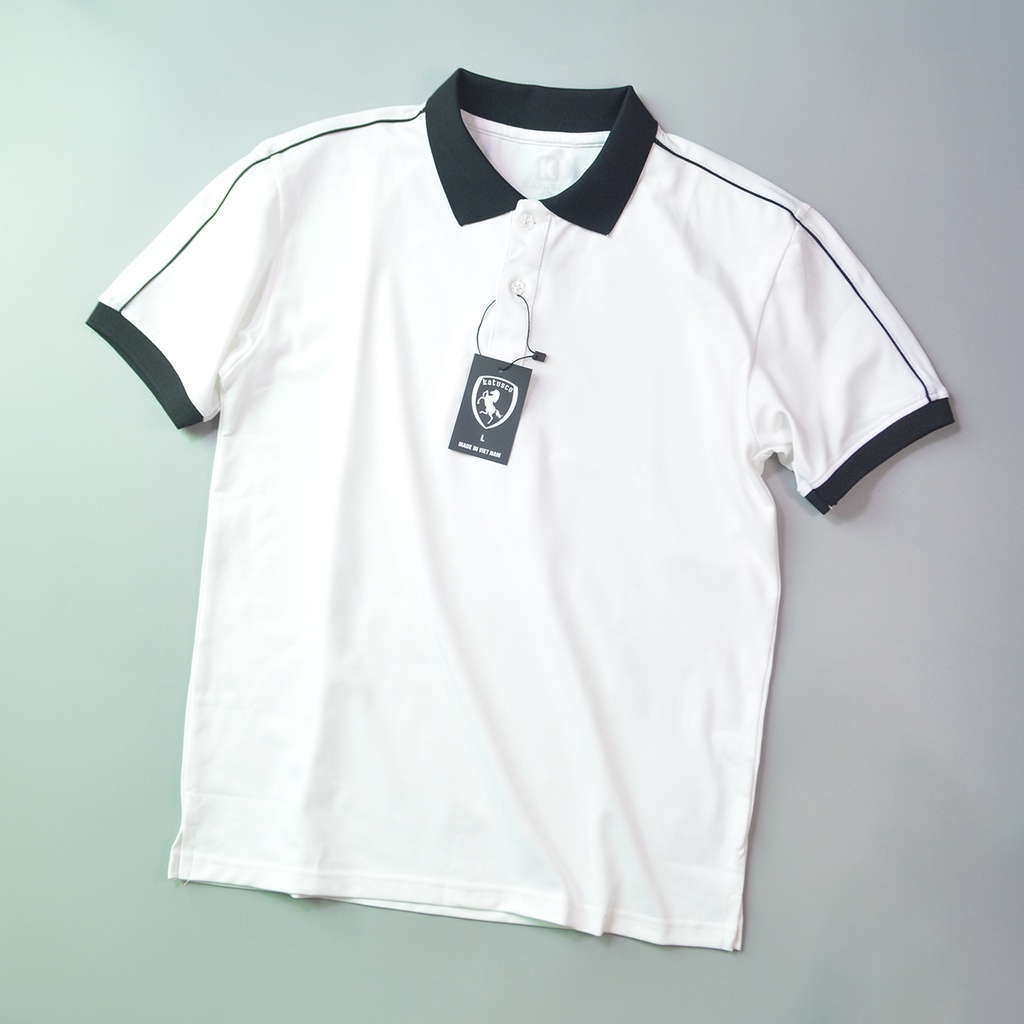 Áo Polo Nam Cổ Bẻ Phối Màu Nẹp Viền KATUSCO A2272, Thun Cá Sấu CVC, Nam Tính, Trẻ Trung