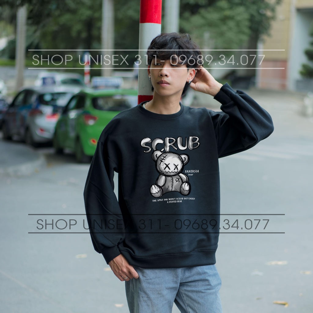 Áo hoodie - sweater nam nữ SCRUB full size form unisex cực ngầu