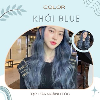 Thuốc nhuộm tóc màu KHÓI BLUE + kèm trợ nhuộm