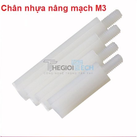 Đế nâng mạch chân nhựa M3*10+6, M3*15+6, M3*20+6 - M3*15+6