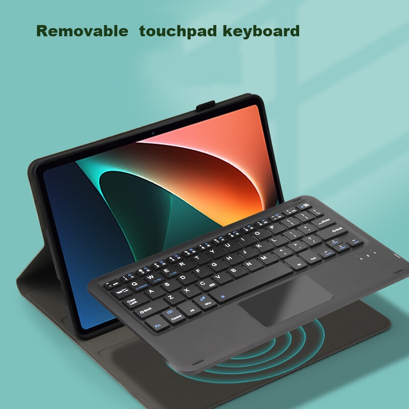 Ốp Máy Tính Bảng Da PU Có Bàn Phím Bluetooth Không Dây Cho Xiaomi Redmi Pad Tablet 2022 Touchpad Redmi Pad 10.61 Inch