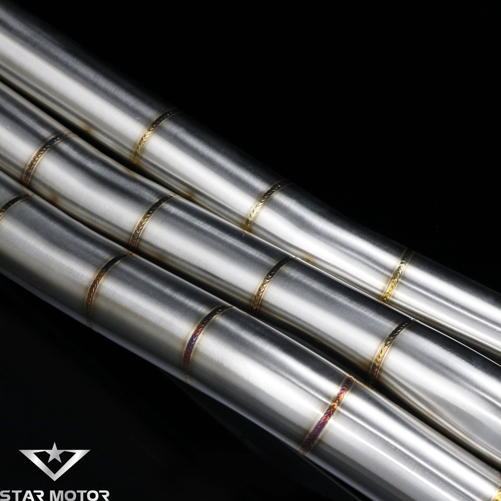 Cổ pô inox 304 size 27mm mối hàn mũi tên