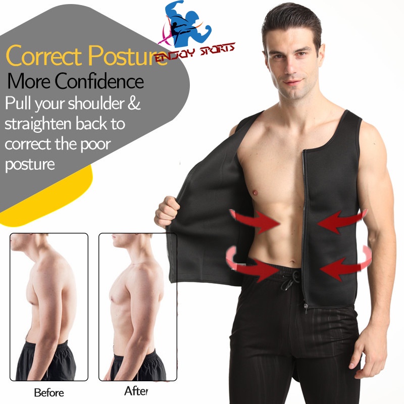 Áo Điều Áp Nam Mồ Hôi Đốt Cháy Mỡ, Định Hình Cơ Thể Đai Thể Thao Bụng Đai Eo Cao Su Dành cho nam