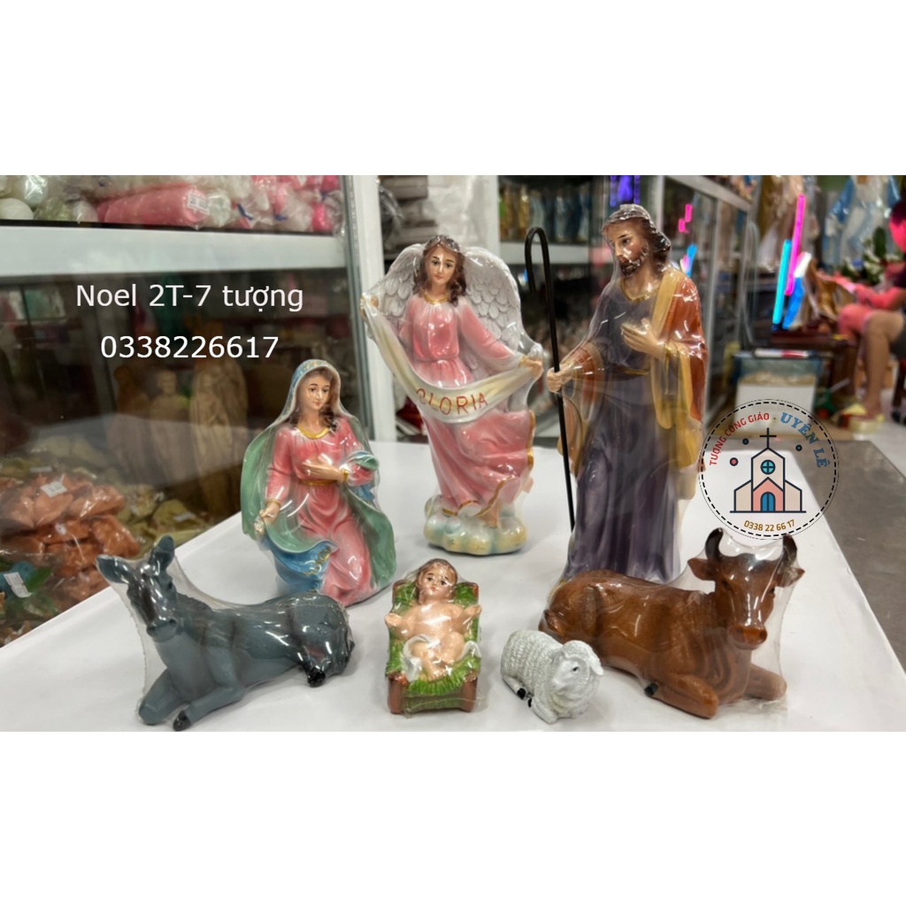 Bộ Tượng Noel Chúa Giáng Sinh - Mẫu mới nhất - Kích thước 13 đến 25cm