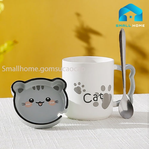 Cốc sứ Mark nắp đậy hình thú đáng yêu, dễ thương