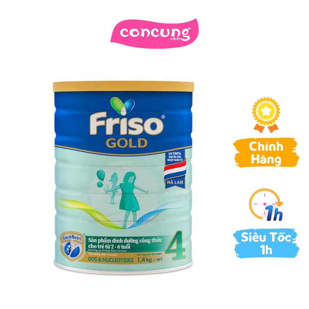 Sữa Friso Gold 4 cho bé từ 2 - 6 tuổi 1400g