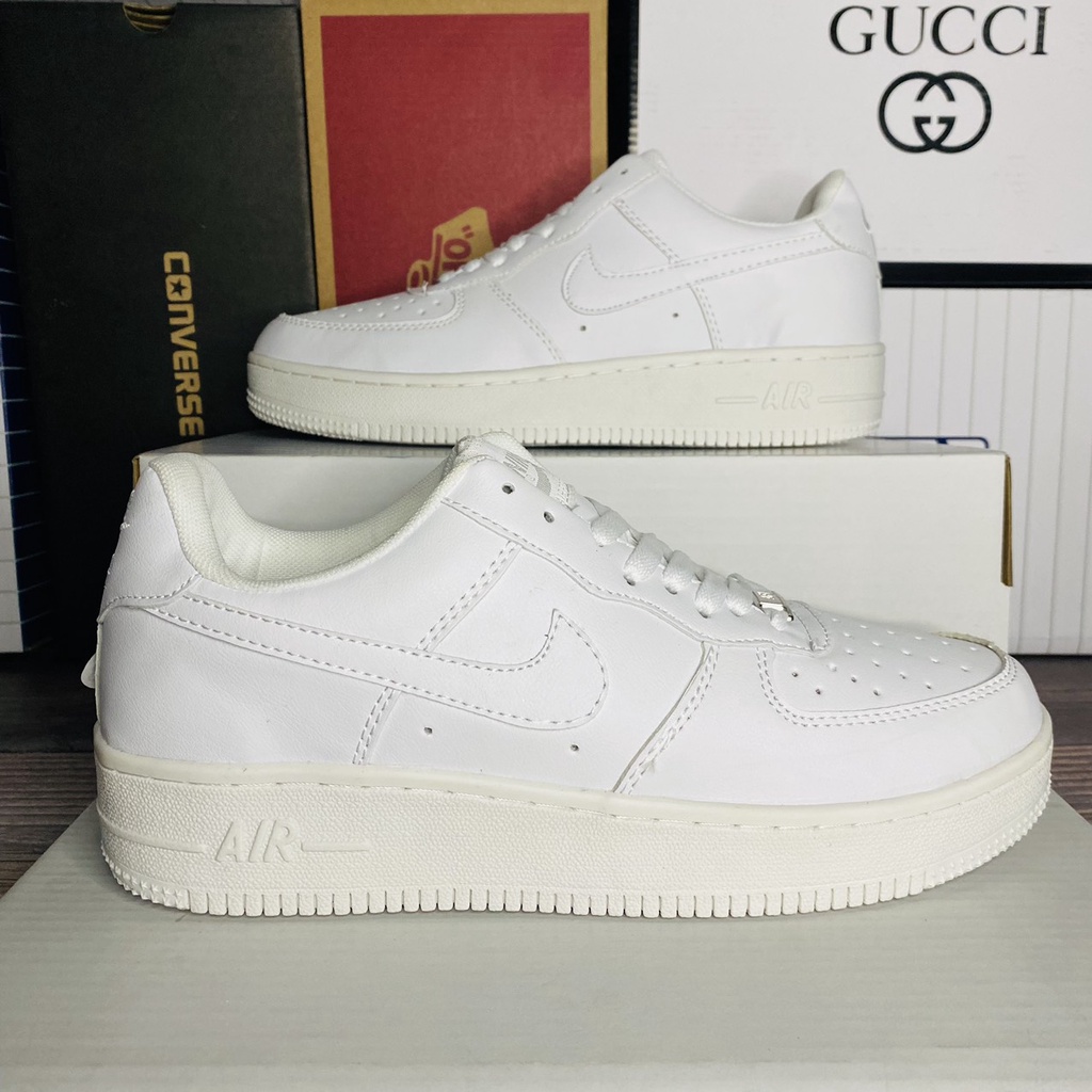Giày AF1 Full Trắng Đẹp Mê Li Sneaker Thể Thao Nam Nữ Năng Động
