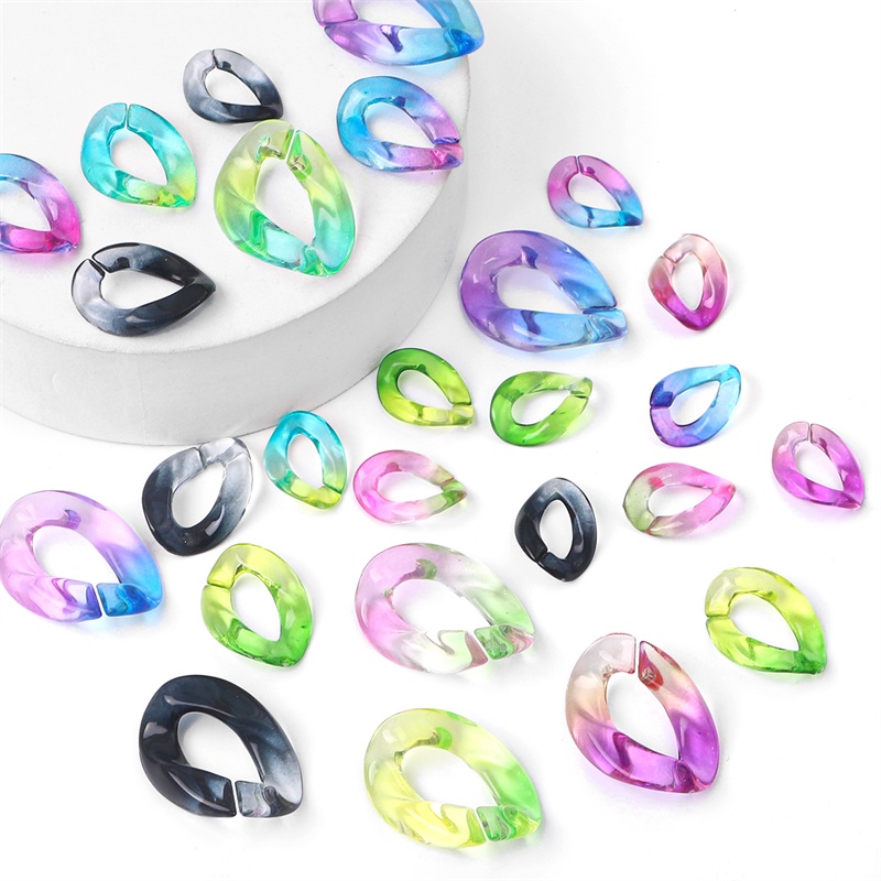 Dây Xích Acrylic Hai Màu Gradient Trong Suốt Dùng Làm Vòng Tay / Dây Chuyền / Bông Tai / Dây Chuyền Thủ Công diy