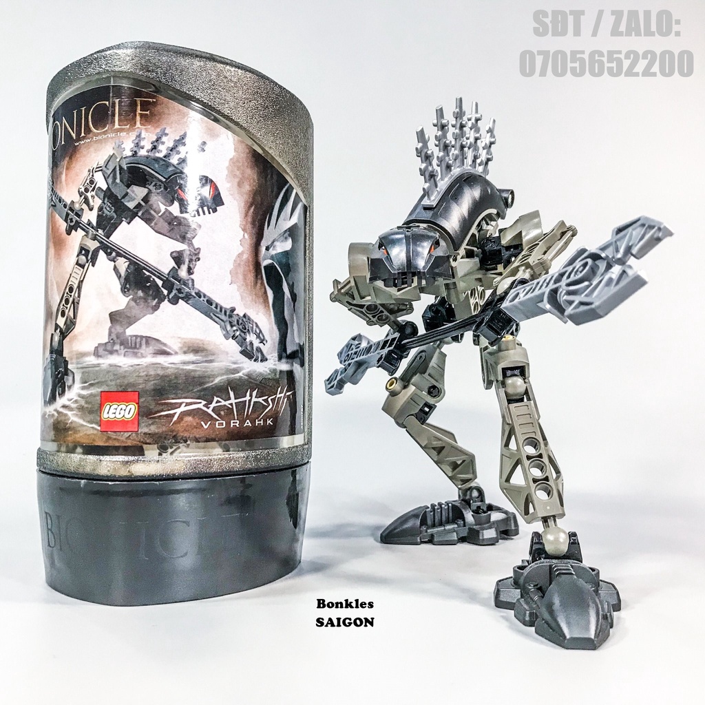 Đồ Chơi Mô Hình Vintage lắp ráp LEGO Bionicle Rahkshi 8591 Vorahk Chính Hãng Đan Mạch (2003)