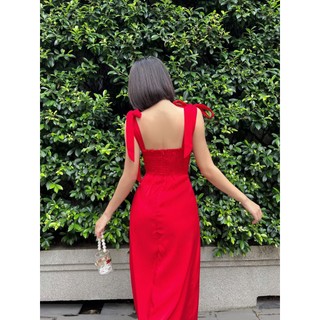 COLUS - Đầm đỏ 2 dây bản to