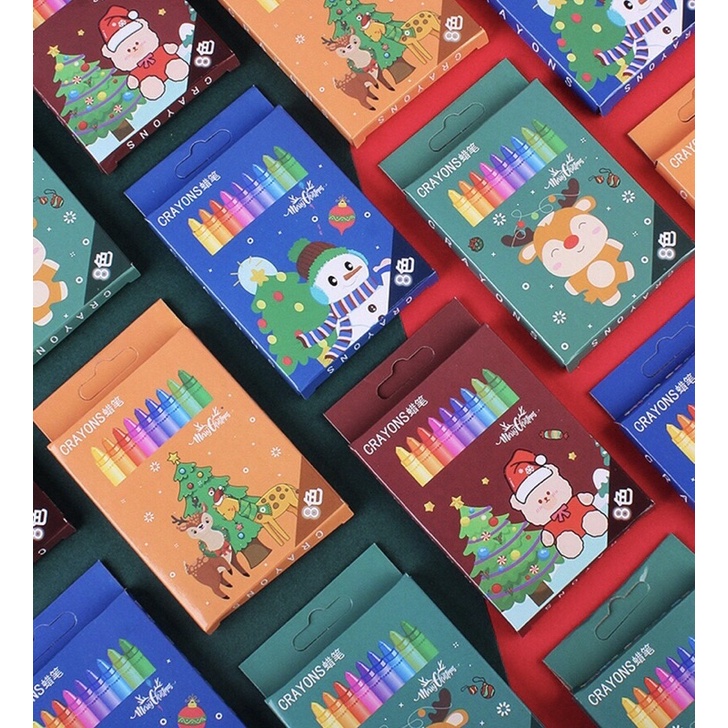 Bút sáp màu Noel 8 màu - 12 màu