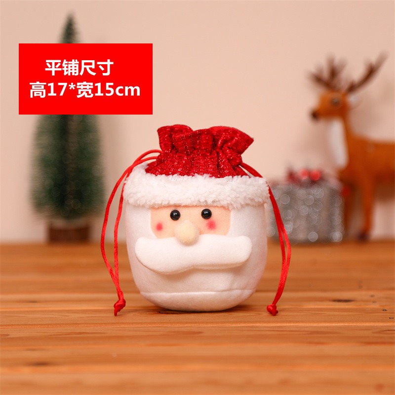 Túi đựng quà giáng sinh, túi đựng kẹo noel vải nỉ cho bé hình ông già noel tuần lộc người tuyết
