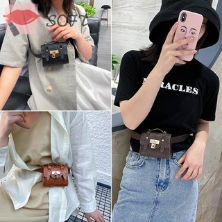 Túi Gắn Thắt Lưng Mini 2 Trong 1 Nhiều Màu Sắc Thiết Kế Xinh Xắn Dành Cho Nữ