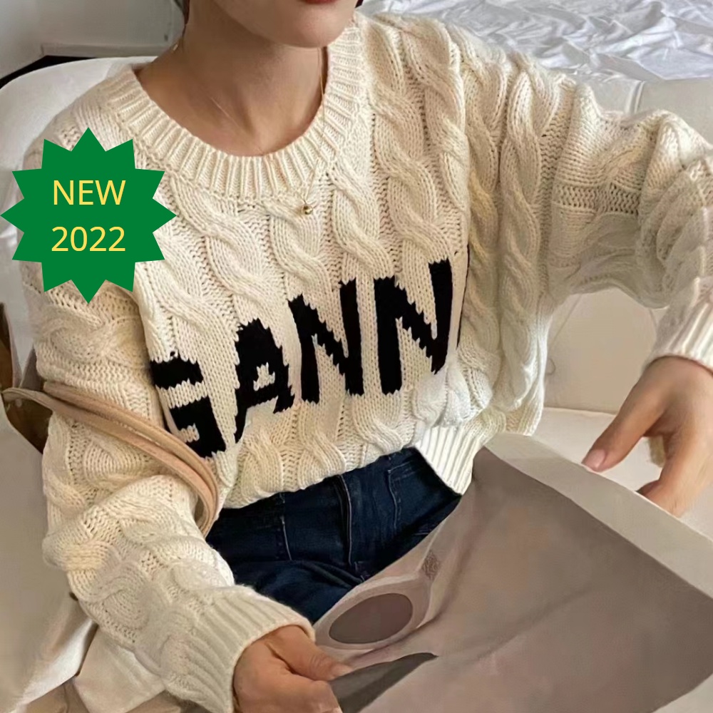 Áo Len Vặn Thừng Quảng Châu Montoghi Mềm Mịn Cổ Tròn Dài Tay Phong Cách Hàn Quốc 1993 Boutique