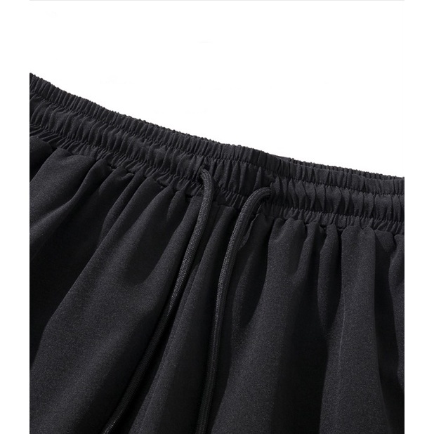 Quần đùi thể thao dây rút in chữ trẻ trung, quần ngắn chất Cotton form rộng thoải mái cho nam DR02