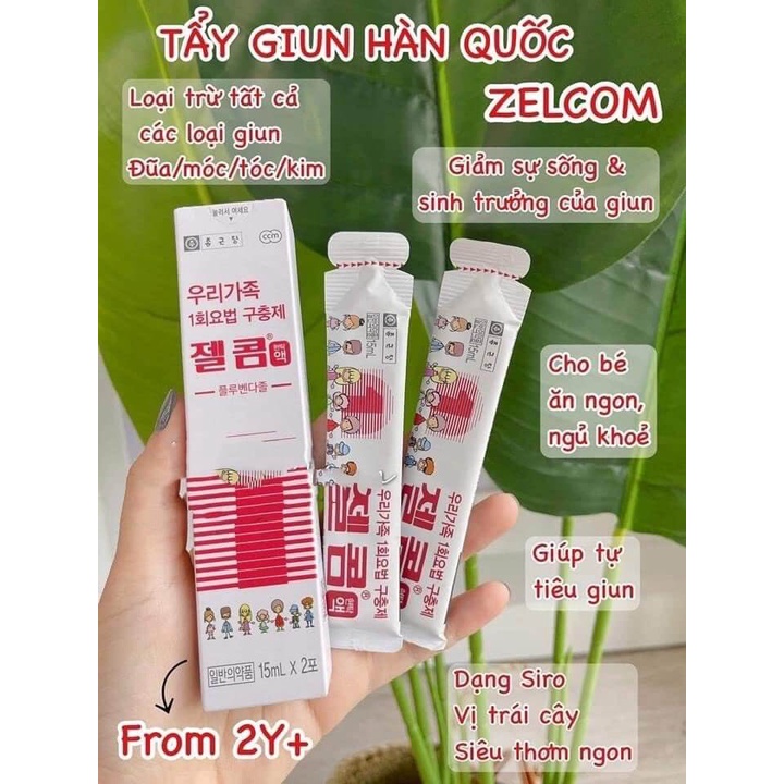 Siro xổ giun Zelcom Hàn Quốc