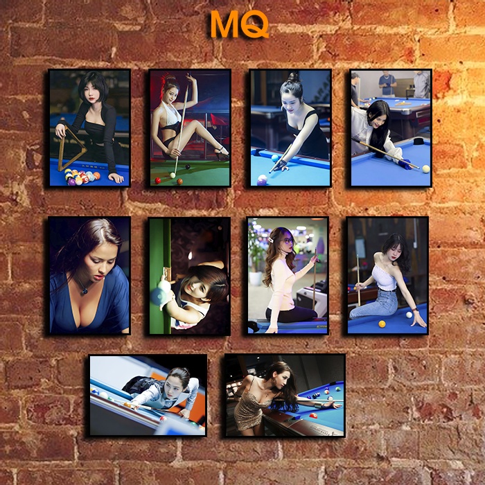 Ablum 20 Mẫu Tranh Trang Trí Tường Club bida, Billiards, Bi-a Mẫu Hot Nhất - Tranh Có Khung Viền Nổi 61-77