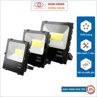 Đèn Pha Led Ngoài Trời Điện 220V Công Suất 20W/50W/100W/200W Haledco Chống Nước, Chiếu Biển Quảng Cáo Sân Bóng Nhà Xưởng