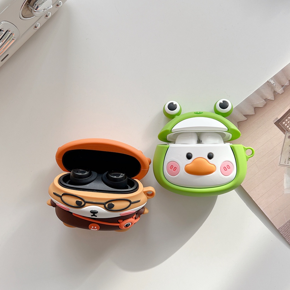 Vỏ Bảo Vệ Hộp Sạc Tai Nghe Bluetooth HUAWEI Freebuds 4i 4 HUAWEI Freebuds Pro 2 Bằng Silicon Chống Rơi Hình Vịt / Phi Hành Gia / Cún Shiba 3D Dễ