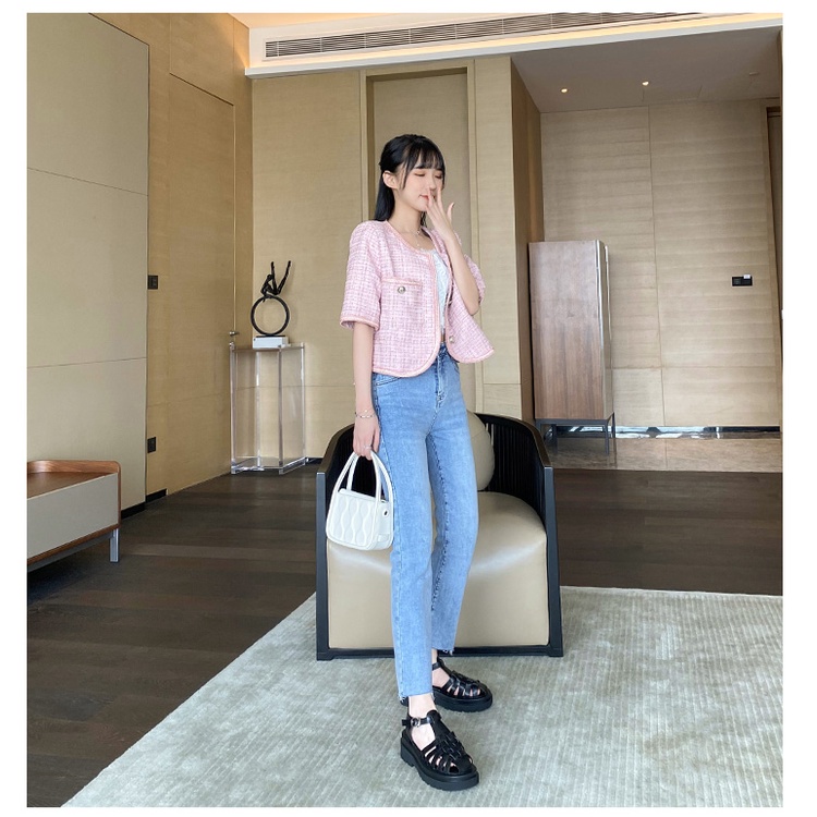 Dép xăng đan nữ đế bằng phong cách la mã cao cấp