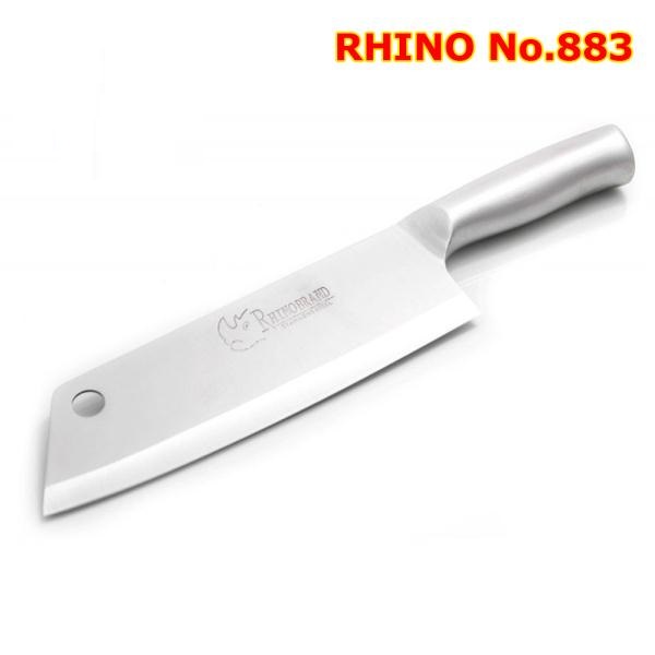 Dao thái thịt cán inox Rhino Thái Lan, Dao đúc liền nguyên chiếc bằng thép không gỉ có độ cứng cao