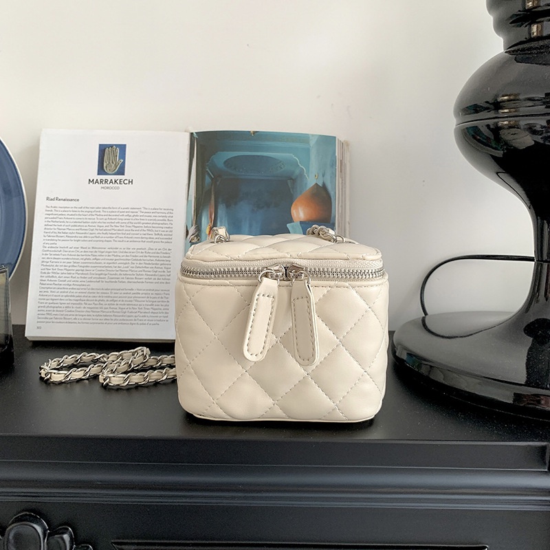 IELGY Túi Xách bucket mini Hình Thoi Phối Dây Xích Thời Trang Cho Nữ