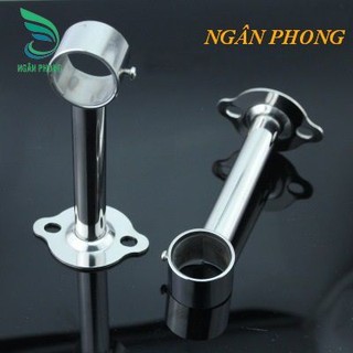 BỘ BÁT ĐỠ THANH INOX TREO QUẦN ÁO VÀ RÈM CỬA