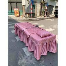 Ga giường spa, phun xăm chất liệu phi lụa bóng mượt