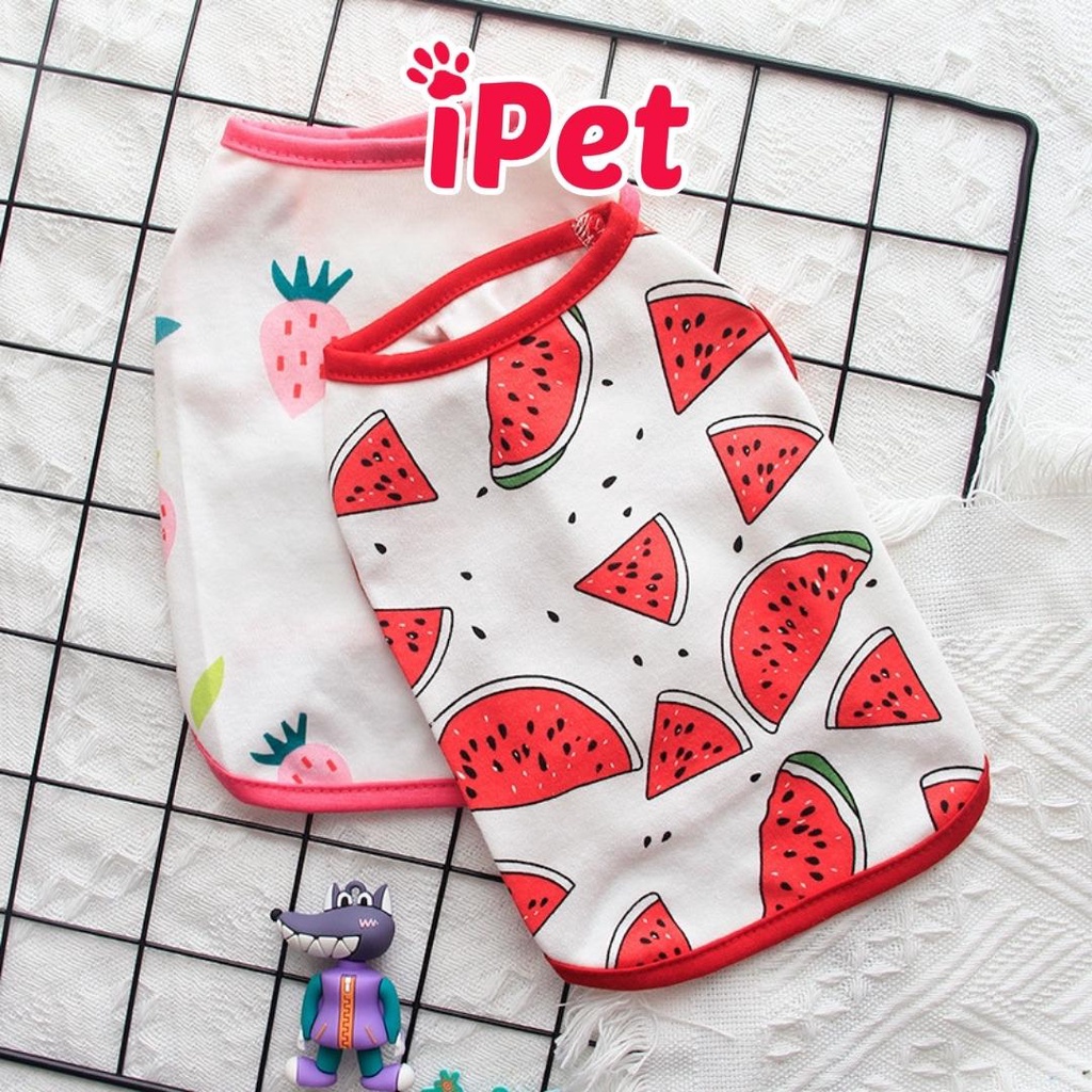 Áo thun ba lỗ trái cây dễ thương thoáng mát cho thú cưng chó mèo - iPet Shop