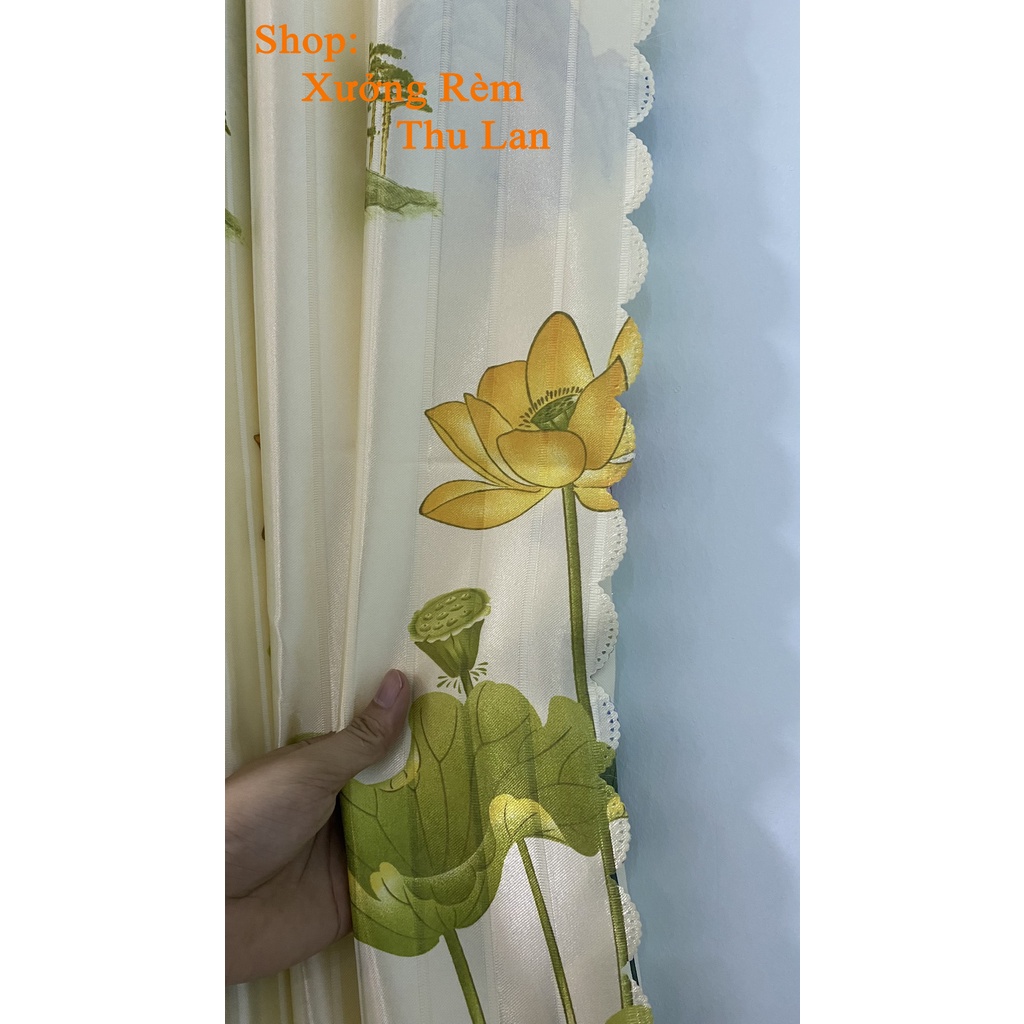Rèm cửa vải in da 2 mặt