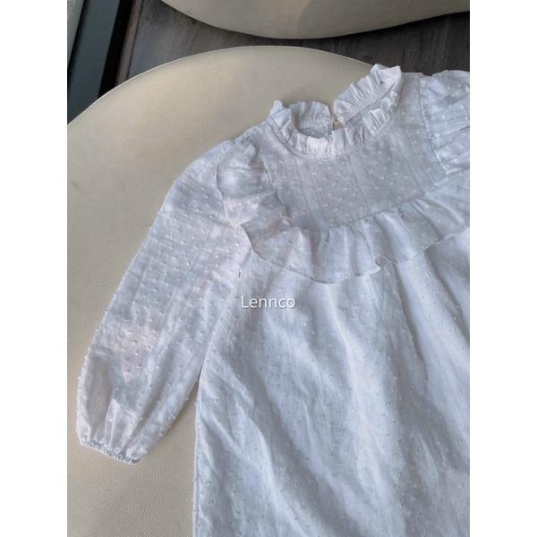 ĐẦM TRẮNG XÔ BI TAY DÀI BÉ GÁI PHỐI BÈO